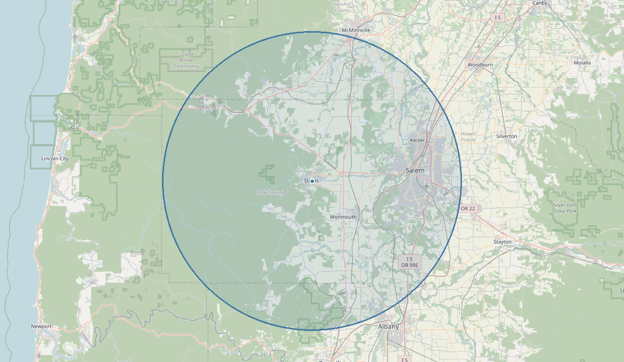 Map of the area Trupka Home and Handyman Services LLC serves